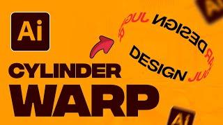 How To Create Cylinder Warp Text Effect In Illustrator || Adobe Illustrator Tutorial