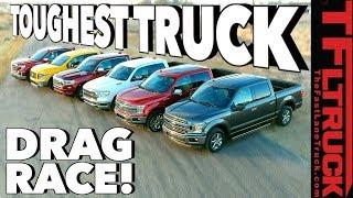 What's the Fastest Half-Ton You Can Buy? World's Toughest Truck Drag Race #1