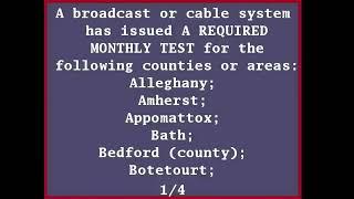 Required Monthly Test - Western Virginia (Appalachian Mountain Region) - @Hogstuff