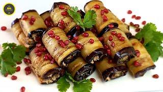 Eggplants with nuts in Georgian style/Eggplant rolls/BIG FOOD