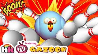 Gazoon - Rock N Roll | Bowling in the Jungle | Funny Animal Cartoons By HooplaKidz Tv