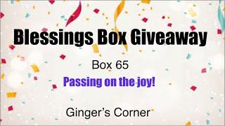 Blessing Box Giveaway 65 / Winner of Blessing Box 64 announced.   #scrapbookingsupplies