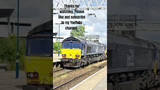 Direct Rail Service double Class 66's 432 leading 031 northbound at Stafford #uk #class66 #gb #train