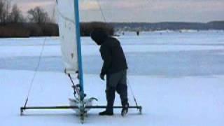 Буер в Москве / Ice boat in Moscow