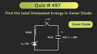 Zener Diode  Solved Problem (Analog Electronics) |  Quiz # 497