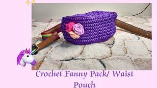 Crochet Fanny Pack / Waist Pouch #1 with Round Base