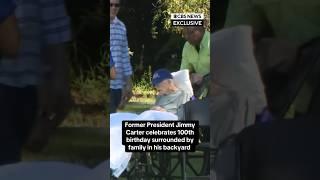 Former President Jimmy Carter celebrates 100th birthday #shorts