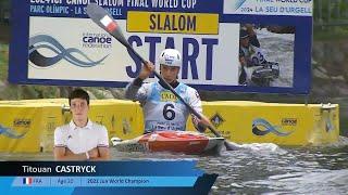 Titouan Castryck, France - Kayak Semi-Final / 2024 ICF Canoe Slalom World Cup La Seu Spain