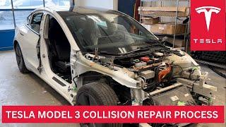 Collision Repair Process on a Tesla Model 3