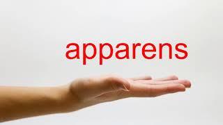 How to Pronounce apparens - American English