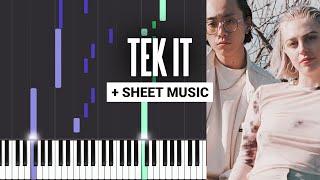 Tek It - Cafune - Piano Tutorial - Sheet Music & MIDI