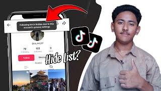 How To Hide Following List On Tiktok | Hide Tiktok Following List | 2024 (New) |