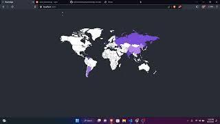 World map in #React Js using Jvectormap #worldmap