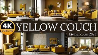 4K | Yellow Couch & Setting Ideas for a Stunning Living Room