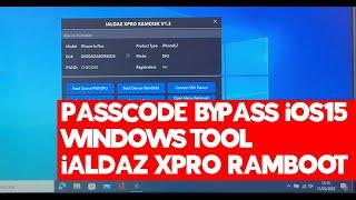 iAldaz Xpro ramdisk windows tool to bypass passcode iOS14 and iOS15 iPhone 6S,7,8 and X no jailbreak