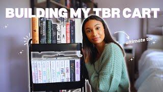 building my new tbr cart & filling it with books!  *bookshelf organisation*