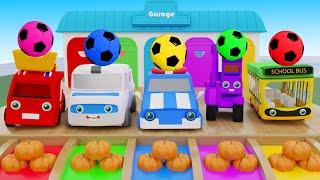 Baby Shark 2 + Wheels On the Bus Dance - Soccer Ball Shaped Wheels - Nursery Rhymes & Kids Songs