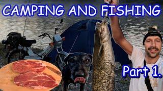 FISHING ADVENTURE, camping and fishing on a beautiful river, on an old bike Tomos, PART 1