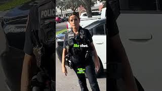 Female cop respectfully talks to men recording 