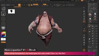 ZBrush 2021: Отключение режима соло при использовании режима прозрачности