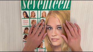 ️ whisper ASMR 1960s Christmas Magazine flip through ️ Seventeen Magazine 1968 ^^ ️