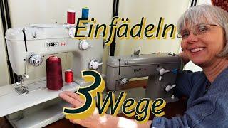 Threading Pfaff sewing machine - the right method for every yarn