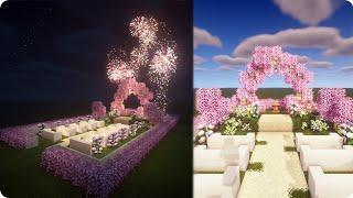 How to build a Outdoor Wedding with fireworks - Minecraft tutorial! [ Girl Builder Pachi ]