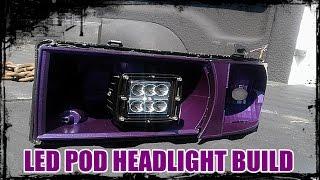 2ND GEN DODGE RAM CUSTOM HALO LED POD HEADLIGHT BUILD PT.1