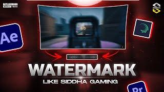 How to Apply Watermark Like Siddha Gaming | Premier Pro & After Effects Tutorial |