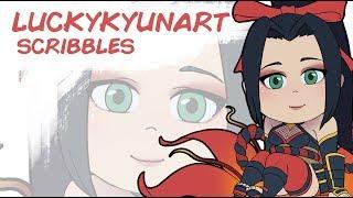 Hanabi Chibi Higanbana Speedpaint | luckykyunart scribbles