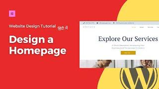 How to design homepage with Elementor | Wordpress Web Design - Part 5