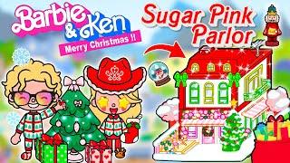 New Sugar Pink Parlour For Barbie & Ken  Christmas House Toca Boca House Ideas  Toca Life World