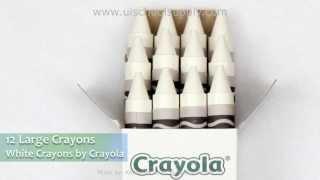 12 Large White Crayons by Crayola 52-0033053