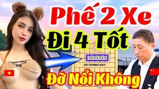 Phế 2 Xe Chỉ Đi 4 Tốt, Đại Sư Già Đỡ Nổi Không. Cờ Tướng Hay