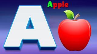  A is for Apple | Kindergarten Educational Videos | ABC Song | 123 Numbers and Colors Song