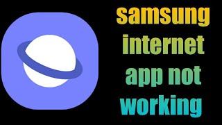 how to fix samsung internet app not working | Samsung internet problem