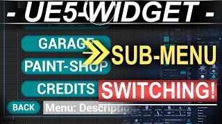 Unreal5 Blueprints: Widget-UI Menu-Swap (Button Triggers!!)