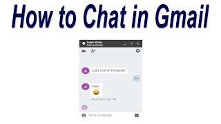 How to Chat in Gmail