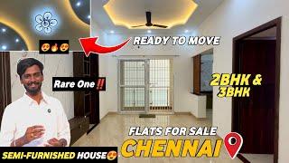 BeautifulHouse for sale in Chennai AmbathurNear Cosmo IT ParkFully Semi-Furnished Flats