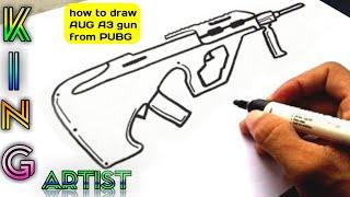 How to draw AUG A3 gun from PUBG