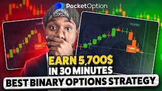 Earn 5,700$ = Mobile or Laptop Binary Options Strategy (Pocket Option trading) Make Money Online!