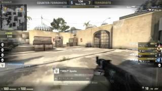 Csgo 2nd 1 v 5 clutch: Dust II gameplay