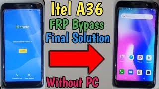 Itel A36  FRP Bypass Google Account A36 Bypass 100% Without PC