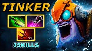 Tinker Mid Core Still in Meta? OMG Insane 35Kills Ethereal Blade + Dagon + Khanda Builds Dota 2