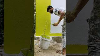 Wall painting apply 1st code lemon colour code 7773 Asian paint ultima #shorts #viral #painting