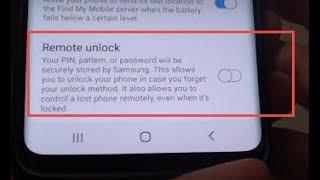 Samsung Galaxy S9: How to Enable / Disable Remote Unlock