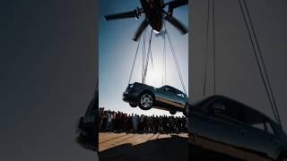 We Dropped a $500K Car from the Sky! #shorts #helicoptershot #car