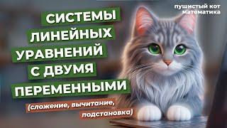 СИСТЕМЫ ЛИНЕЙНЫХ УРАВНЕНИЙ С ДВУМЯ ПЕРЕМЕННЫМИ | МЕТОД СЛОЖЕНИЯ, ВЫЧИТАНИЯ, ПОДСТАНОВКИ | МАТЕМАТИКА