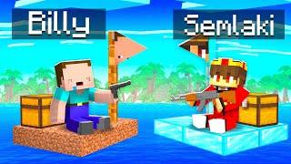 Billy Arm vs Semlaki Reich HOLZFLOß Bau Challenge in Minecraft