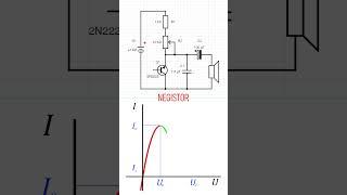 Oscillator using a single BJT transistor (Negistor).